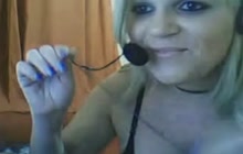 Rookie woman flashing on webcam